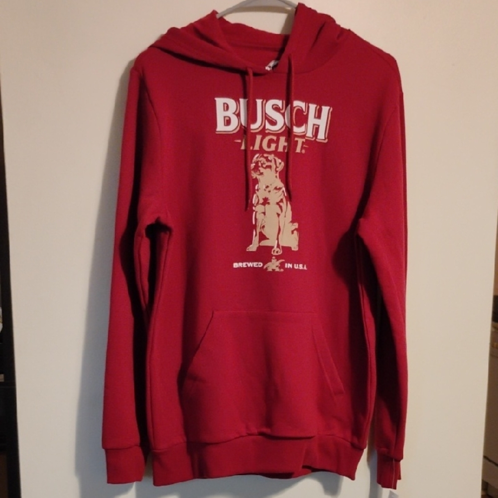 Busch Light Labrador Retriever Hoodie Size Small NWT Outdoor Camping Graphic